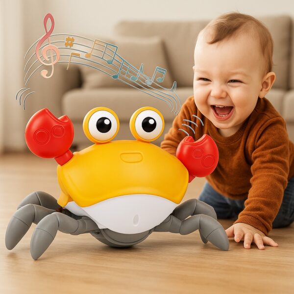 Crabtots Walk'ng Full Fun Crawling Crab Baby Musical Toy with LED Lights